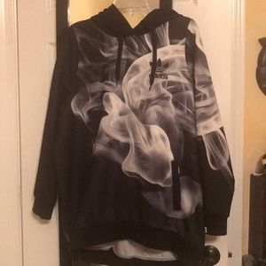 Rita Ora Smoke Print Adidas Hoodie